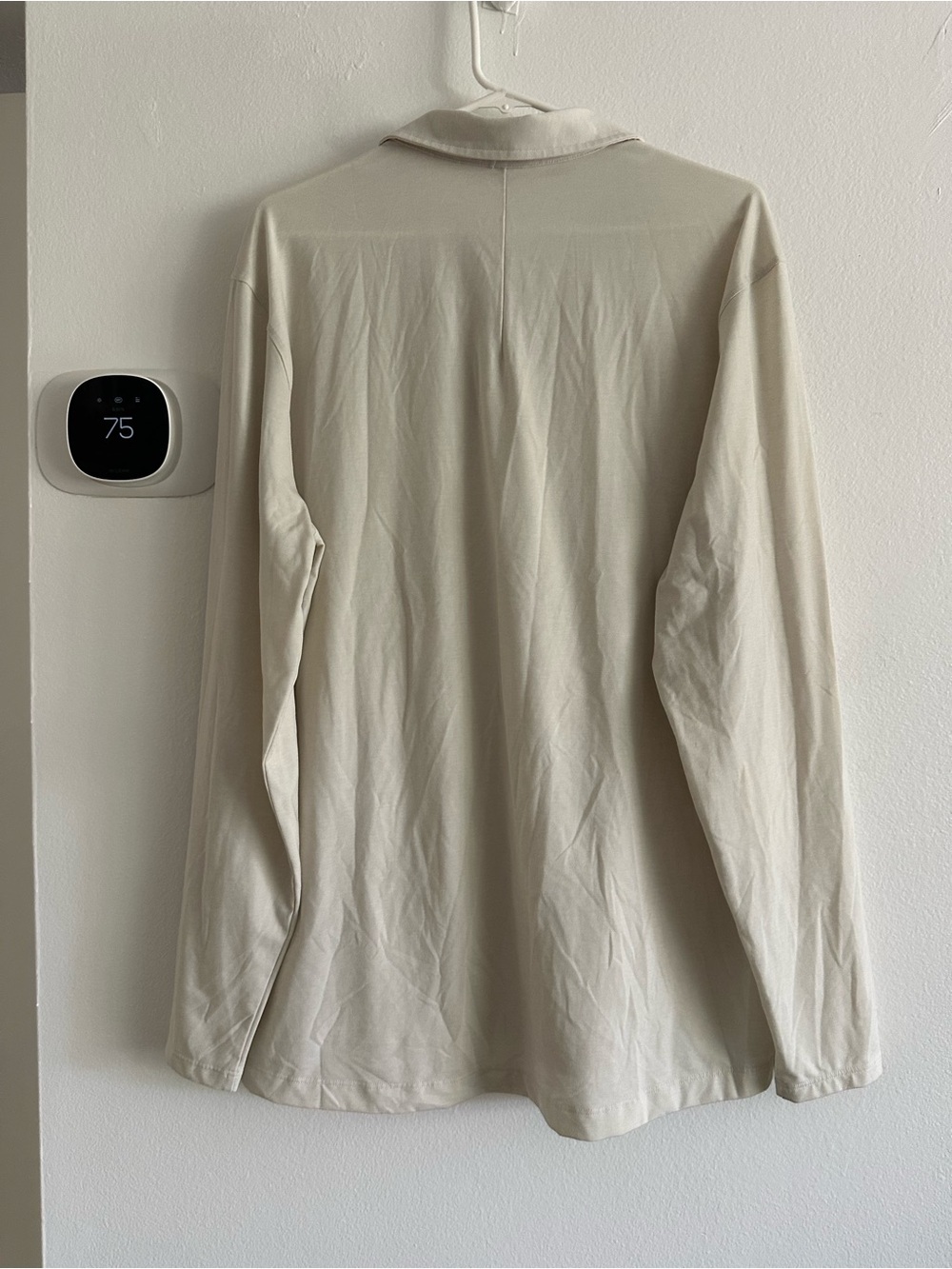Lululemon Men's Long Sleeve Polo Shirt - Cream XL